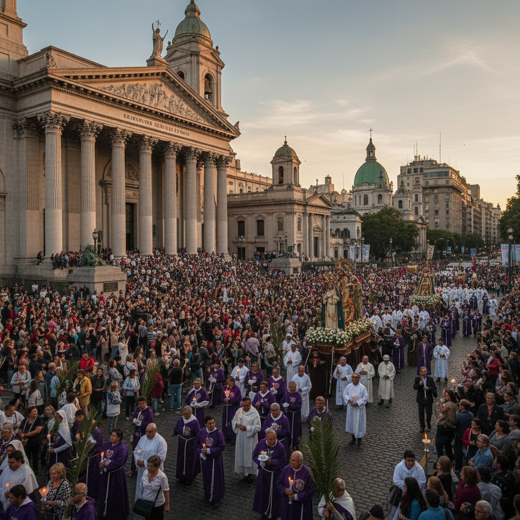 Actividades religiosas en Buenos Aires durante Semana Santa