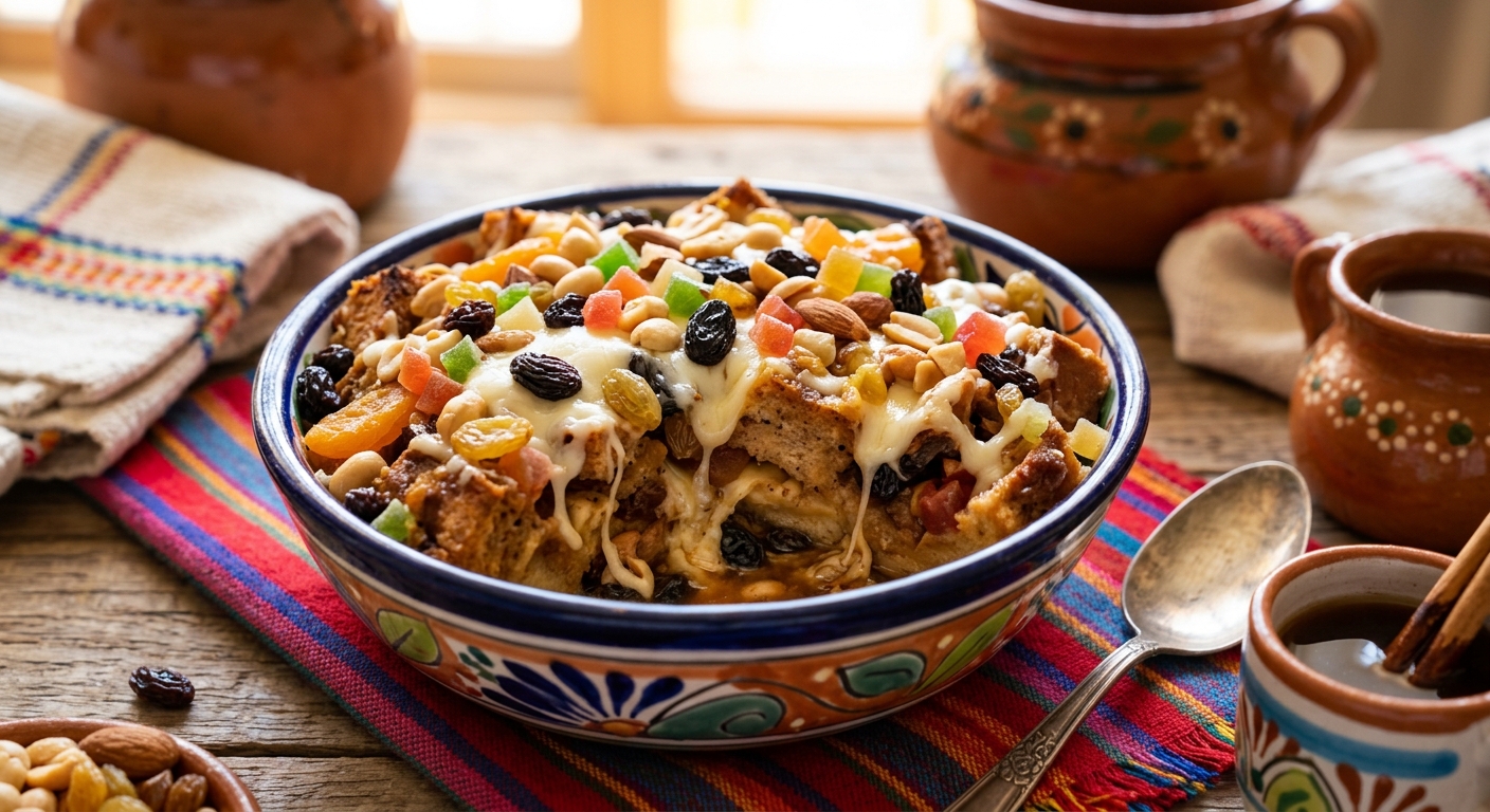 Gastronomía de vigilia en México con capirotada